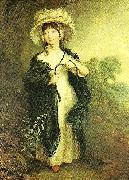 Thomas Gainsborough miss haverfield, c oil on canvas